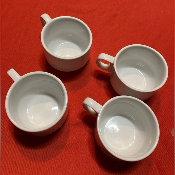 Palate And Plate Espresso Stackable Cup 3 oz. White Chinaware Set of 4 - Picture 2 of 9